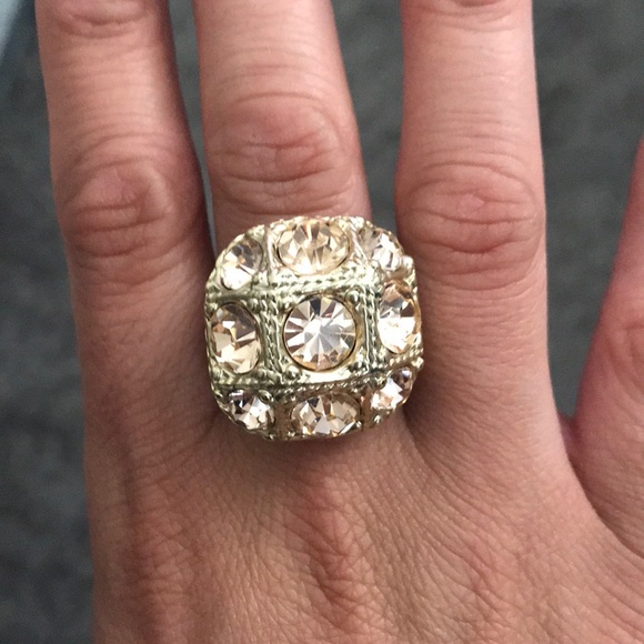 Express Gold and Pink Bling Ring - Picture 2 of 7